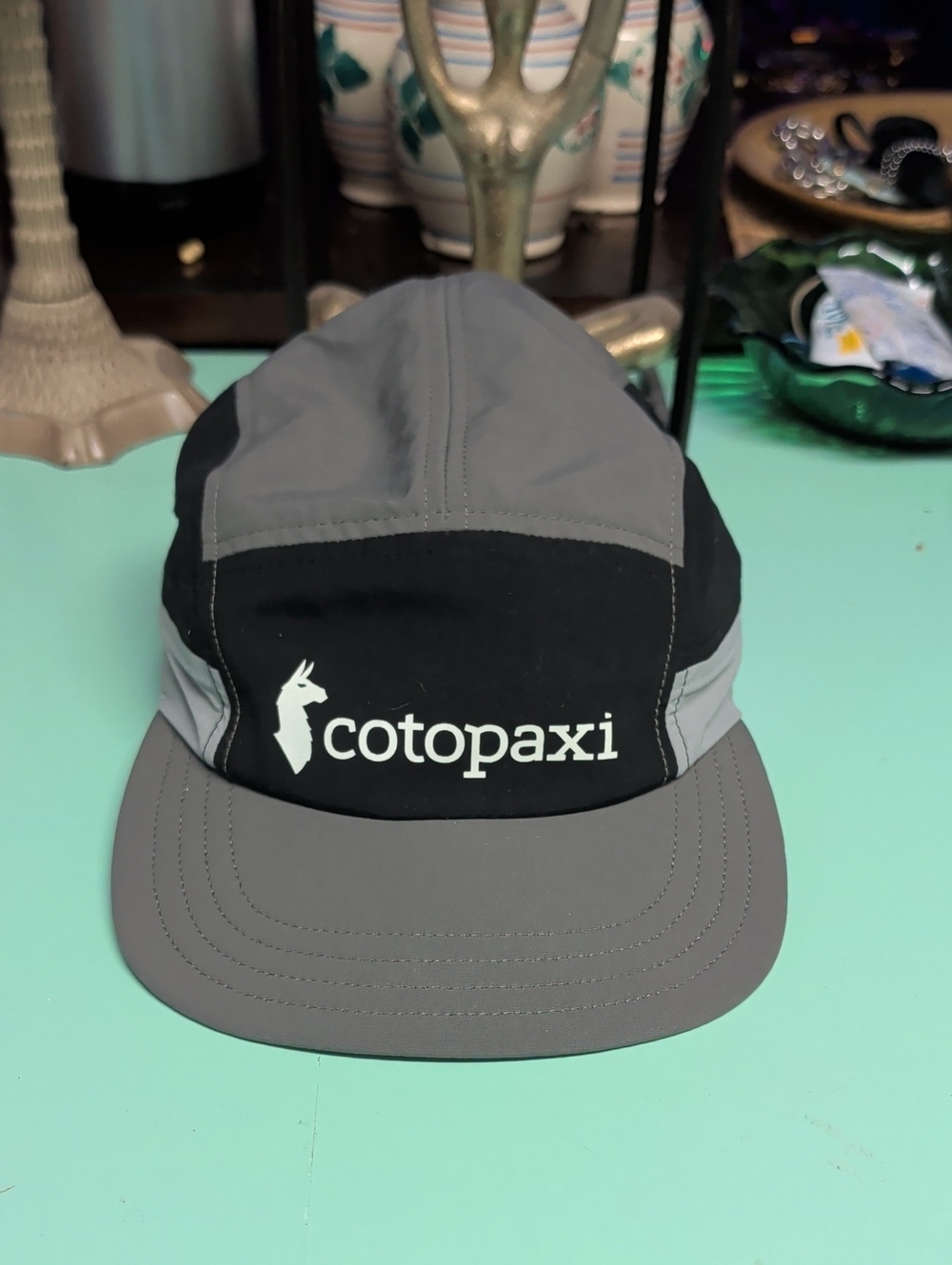 cotopaxi Gray and Black Lightweight Performance Cap
